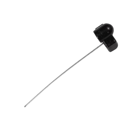Противокражный датчик Ferrit Tag 25 мм RF радиочастотный - ferrit tag с тросом, черный (1000 шт)